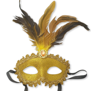máscaras con plumas
