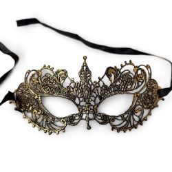 Antifaz Encaje Eclipse | Máscara veneciana dorada elegante
